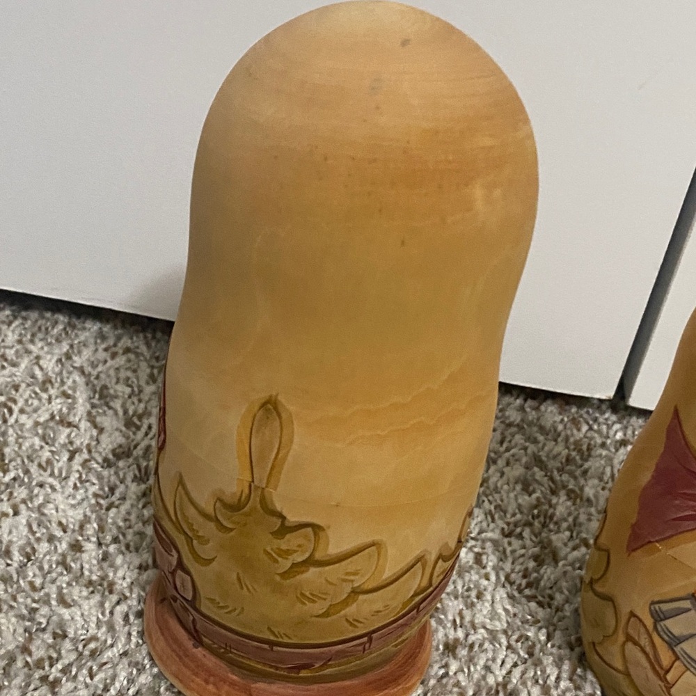 Hand-Painted Wooden Nesting Doll - Picture 4 of 9
